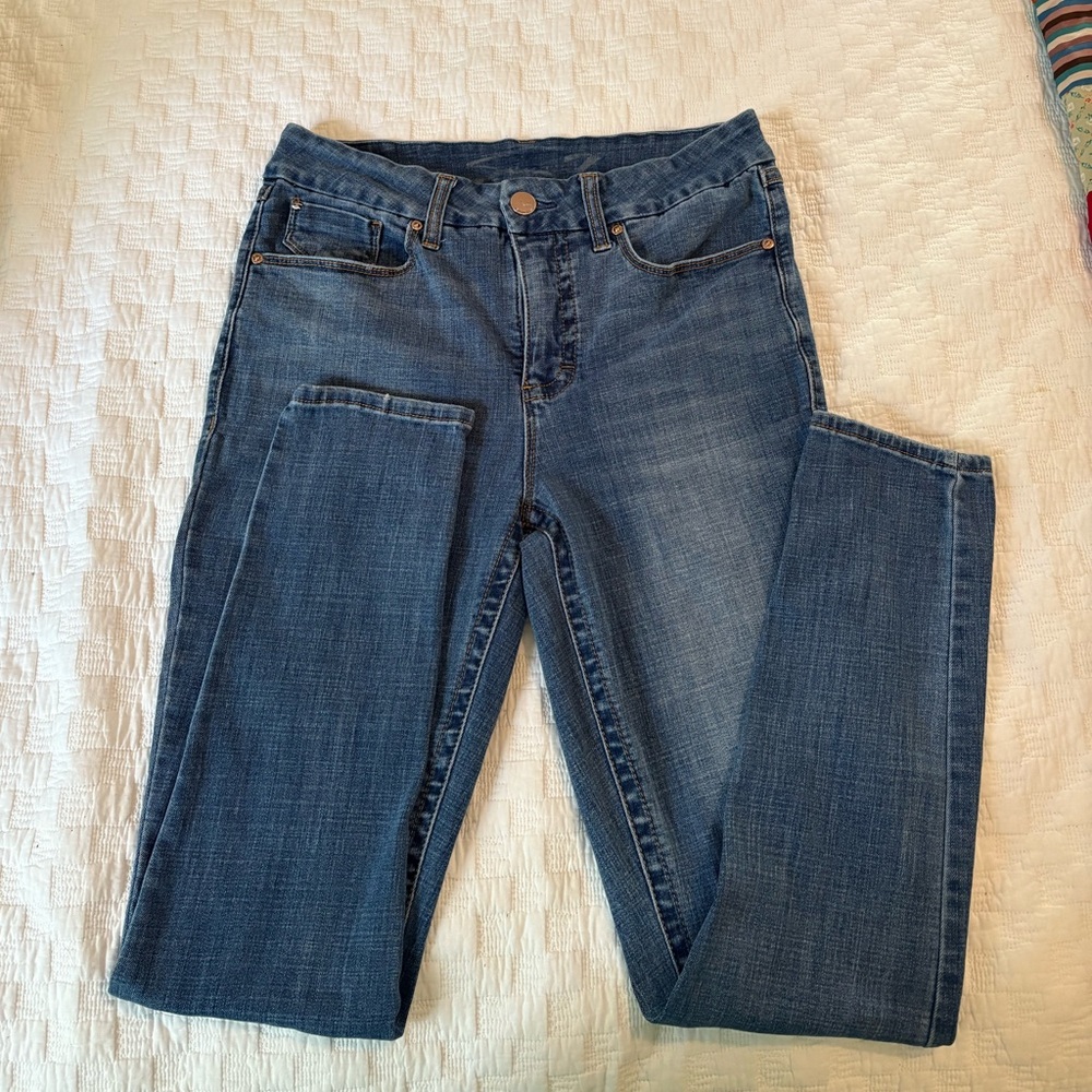 Seven7 Women's Medium Wash Skinny Blue Jeans